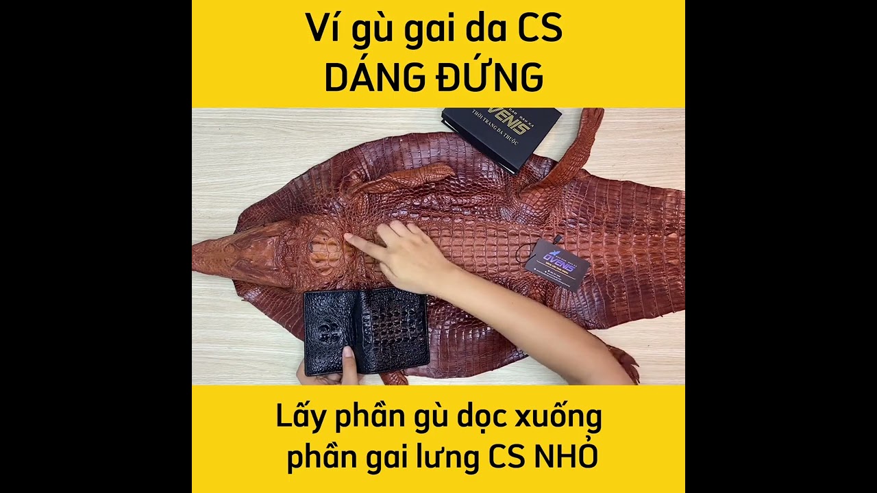 Ví Nam Dáng Đứng Da Cá Sấu Nguyên Con Nhỏ VS115D