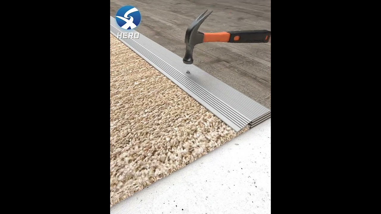 Carpet And Floor Transition Strips With The Different Height