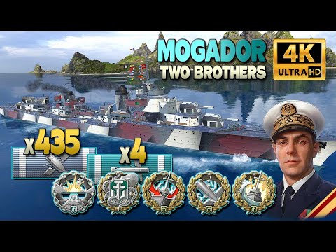 Destroyer Mogador on map Two Brothers, 239k damage - World of Warships