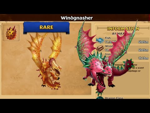 WINDGNASHER Titan Mode Max Level 150 | Rare Windgnasher | Dragons: Rise of Berk