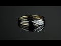 Men S Round 18k Gold Over Sterling Silver Cubic Zirconia Accent Wedding Band Ring