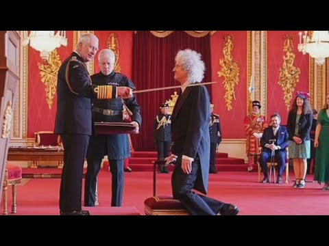 Queen guitarist Brian May knighted by King Charles at Buckingham Palace