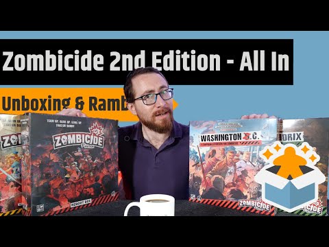 Zombicide 2nd Edition -  Unboxing & Rambling - Coffee, Knives & Zombies