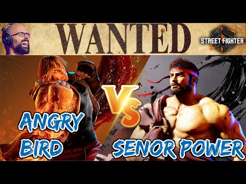 THE RYU CHALLENGE! Angry Bird (Ken) vs Senor Power (Ryu) FT7 - WANTED SF6