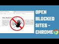 How To Access Blocked Websites With Google Chrome Unblock Blocked Websites 2023