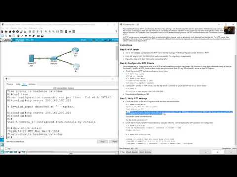 10.3.4 Packet Tracer - Configure and Verify NTP