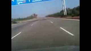 preview picture of video 'Volvo bus@110kmph in Hyderabad Outer Ring Road'