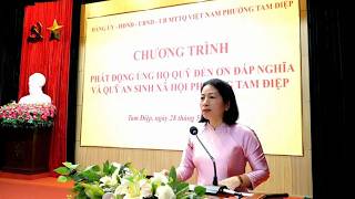 Phường Tam Điệp: Phát động quyên góp ủng hộ Quỹ “Đền ơn đáp nghĩa” và Quỹ “An sinh xã hội” năm 2026.
