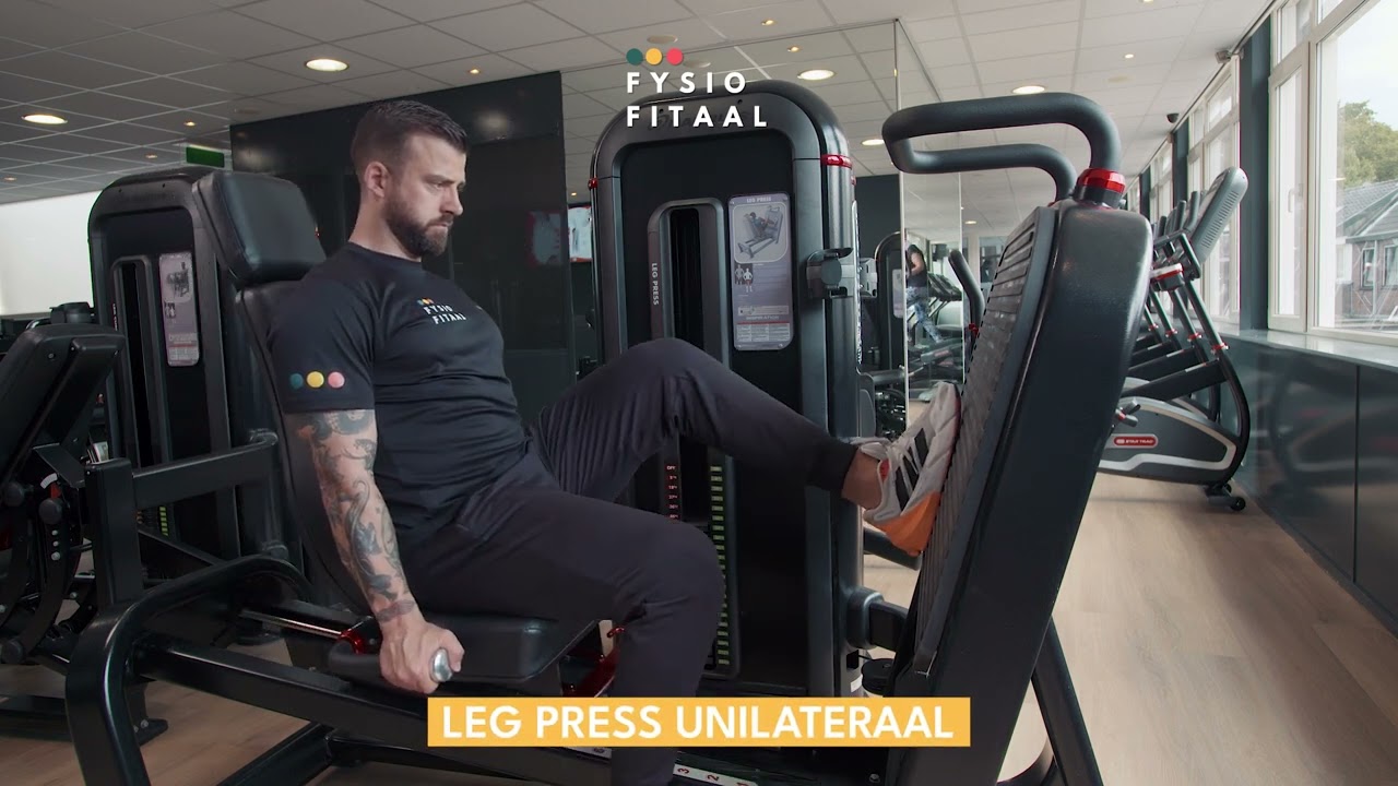 Video thumbnail: Leg Press Unilateraal Machine — instructievideo