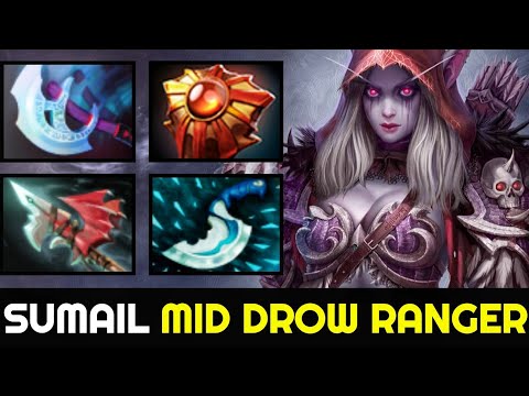 SUMAIL Random Pick again — Mid Drow Ranger with Blink Dagger Situational Build 7.27 Dota 2