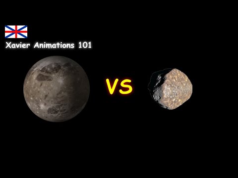 Smallest Moon of Jupiter  VS the Biggest Moon of Jupiter (Ganymede VS S/2003 J9)