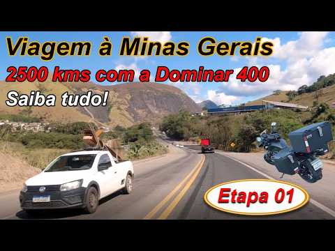 Viagem 2,5 mil kms Dominar 400   De Goiás à Minas Gerais   Etapa 01