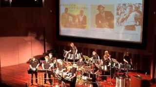 The St. Scholastica Music Ensemble performs in the Harriet Tubman Theater.