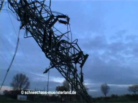 Schneechaos Münsterland - Die Strommasten