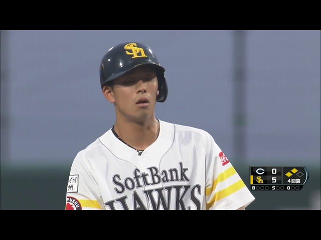 【ファーム】ホークス・九鬼 ライトフェンス直撃の2点タイムリー2ベース!! 2019/7/5 H-C(ファーム