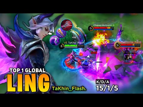 Ling Perfect Gameplay [Top 1 Global Ling] By TaKhin_Flash. - Mobile Legends