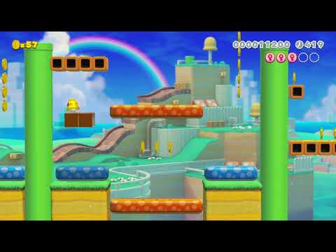 World 1-5 Feline Fields by 3rd Bunny - Super Mario Maker 2 - No Commentary 1ca