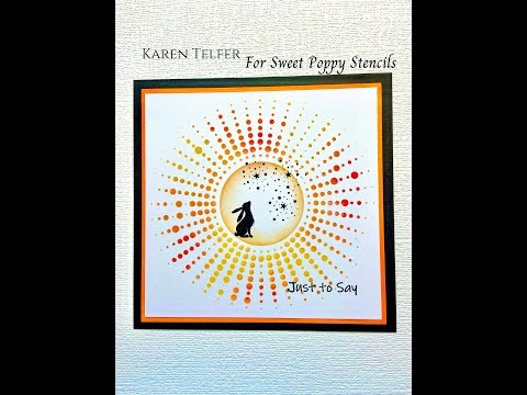 Hot Summer Colours with #Sweet Poppy Stencils and #Lavinia Stamps