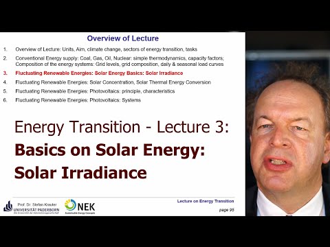 Lecture 03 Energy Transition - Solar Irradiance