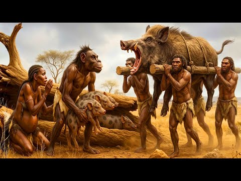 Life 3.6 Million Years Ago | Homo Habilis VS Giant Pig Ancestors – The Deadliest Encounter