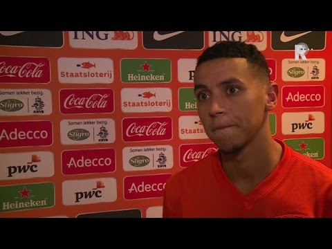 Karim Mossaoui na de zege op Portugal