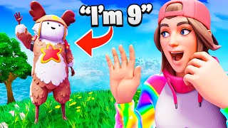 finally playing with the CUTEST Fortnite KID EVER 