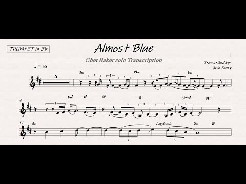 Chet Baker - Almost Blue (Solo transcription)
