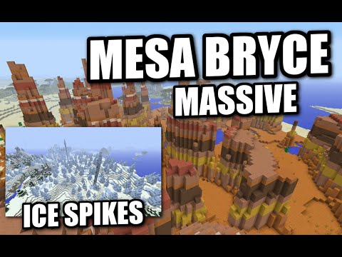 EPIC NEW MINECRAFT BIOME: MESA BRYCE & ICE SPIKES!