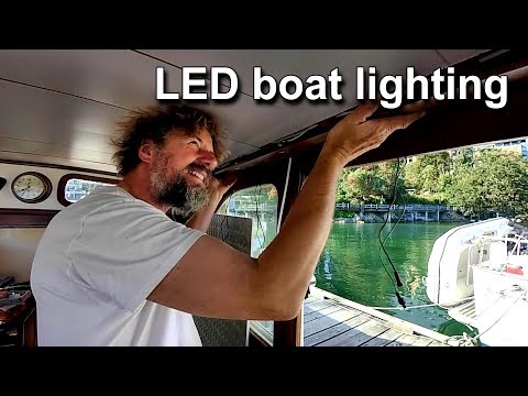 LED boat lighting for Zephyrus - Wooden boat restoration - Boat Refit - Travels With Geordie #84
