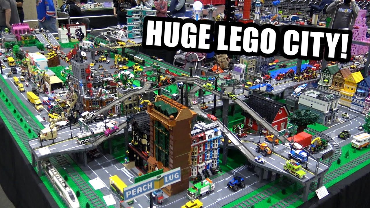 Giant LEGO City Built by 15 People! PeachLUG at BrickFair Alabama 2022