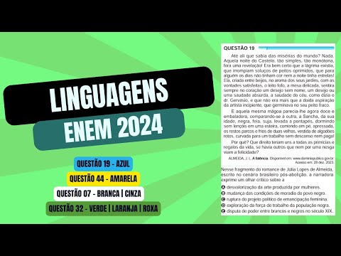 Resolução questão 19 (PROVA AZUL) | Linguagens ENEM 2024