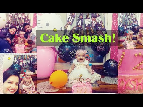 Mysha's 6th month Cake Smash 🎂|| Birthday celebration||Deepanjali vlogs❤️