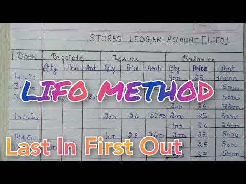 Lifo Method (Last In First Out) Store Ledger Account problem by SIMPLIFIED STUDY OFFICIAL |BCOM/BBA