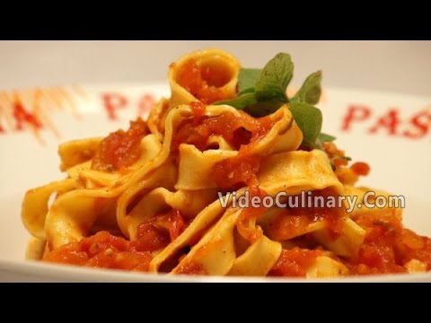 Homemade Pasta with Tomato Sauce Recipe