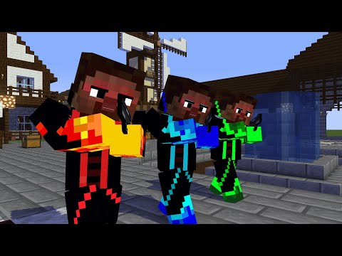 MONSTER SCHOOL:FIRST MEET MEME|HEROBRINE BROTHERS AND SADAKO SISTERS ELEMENTAL - MINECRAFT ANIMATION