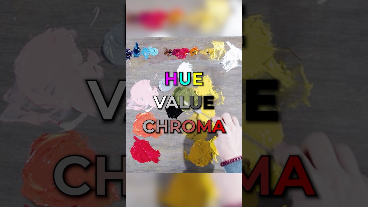 Hue, Value and Chroma (how to mix colours more precisely) #colourmixing #art #painting #shorts