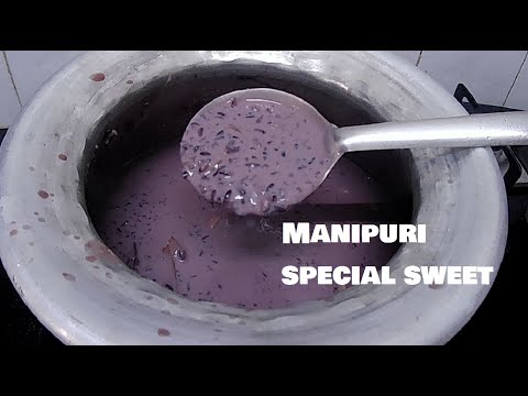 Manipuri special sweet | Black sticky rice kheer | Chahao kheer