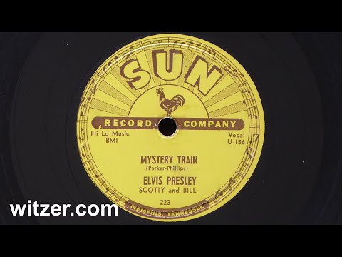 MYSTERY TRAIN - ELVIS PRESLEY (1955) on Sun Records 78 RPM (Scotty Moore. Bill Black, Junior Parker)