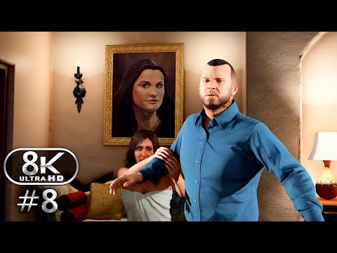 GTA V 8K Ultra Graphics Gameplay Walkthrough Part 8 - GTA V 8K 60FPS PC No Commentary