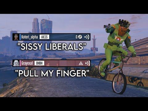 Racist Voice Chat Yapper Meets BMX Pros | GTA Online