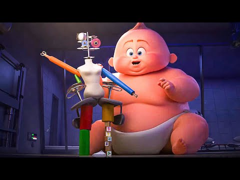 INCREDIBLES 2 All Movie Clips - Baby Jack Jack Superpowers (2018)