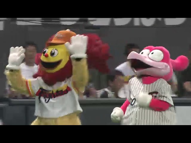 ギョロタン＆ファイティーが札幌ドームに降臨!! 歴代の球団マスコットが揃い踏み!! 2014/8/21 F-E
