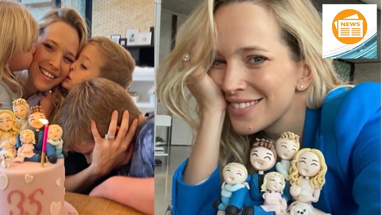 🌍Luisana Lopilato sorprendió con su original torta por sus 35 años en una foto con sus tres hijos: