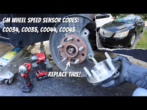 Replace Wheel Bearing on 2010-2016 Buick Lacrosse | ABS Wheel Speed Sensor C0034 C0035 C0044 C0045