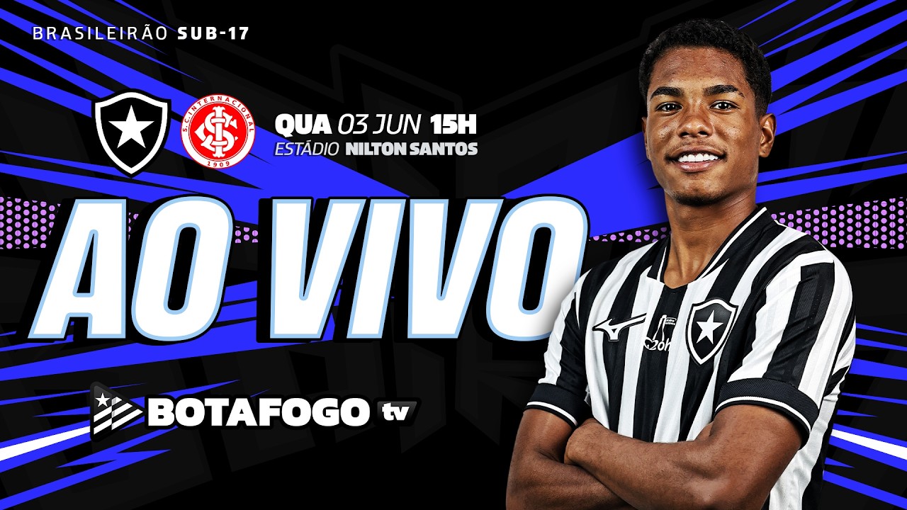Assista AO VIVO: Botafogo recebe o Internacional pelo Campeonato Brasileiro Sub-17