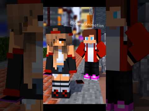 Fighting with a girl in Minecraft =💀 - MAIZEN Minecraft Animation #shorts
