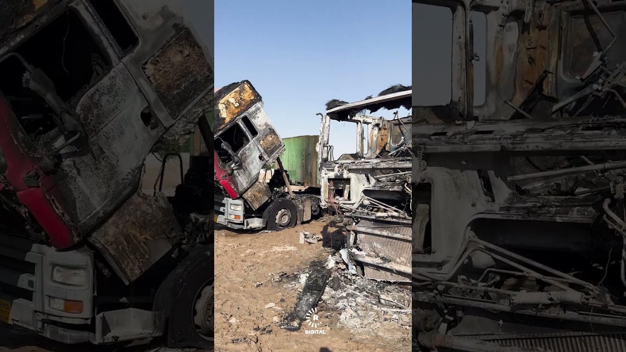 ڤیدیۆ | لە گەڕەکێکی گەرمیان دەنگی تەقینەوەیەک بیستراوە و دواتر دەرکەوتووە کە ئەم سێ بارهەڵگرە گڕیان گرتووە.