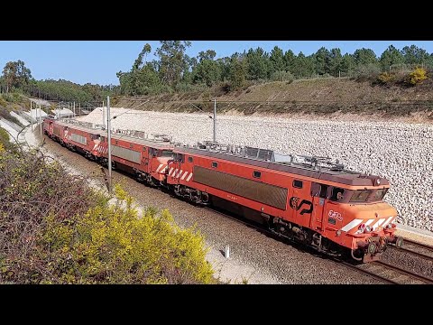 Comboio 31303 com 2607 levando as 2604 2609 2622 2629 para Contumil