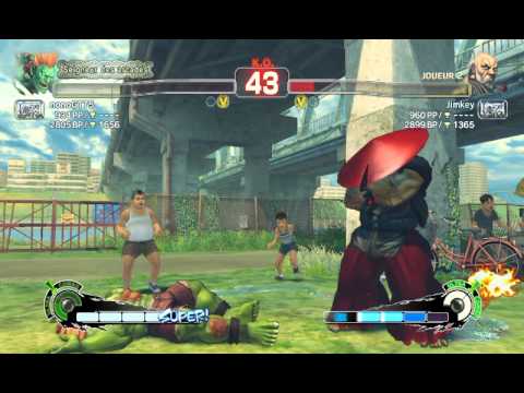 nonoGT75 [Blanka] vs Jimkey [Gouken] USF4 Online Ranked Matches - PSN