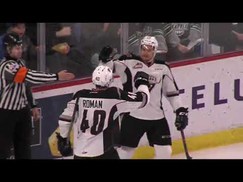 Milos Roman 1st goal in Playoff Vancouver Giants (WHL) 18/19
